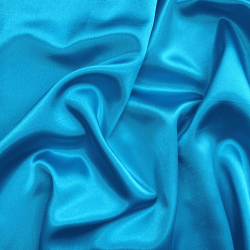 *Ткань Атлас-сатин, цвет Голубой (на отрез)  в Туапсе