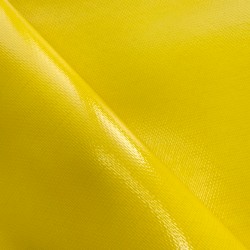 Ткань ПВХ 600 гр/м2 плотная, Жёлтый (Ширина 150см), на отрез  в Туапсе