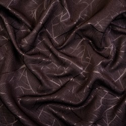 Ткань Блэкаут для штор &quot;Ледовое тиснение цвет Темно-Коричневый&quot; (на отрез)  в Туапсе