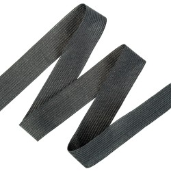 Окантовочная лента-бейка, цвет Чёрный 22мм (на отрез)  в Туапсе