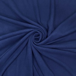 Ткань Флис Односторонний 130 гр/м2, цвет Темно-синий (на отрез)  в Туапсе