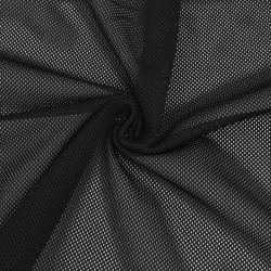 Трикотажная Сетка 75 г/м2, цвет Черный (на отрез)  в Туапсе