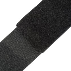 Контактная лента 100мм цвет Чёрный (велькро-липучка, на отрез)  в Туапсе