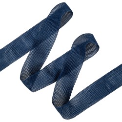 Окантовочная лента-бейка, цвет Синий 22мм (на отрез)  в Туапсе