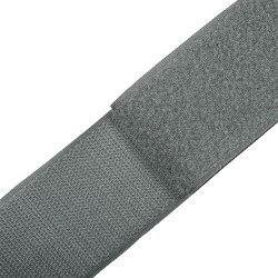 Контактная лента 50мм цвет Серый (велькро-липучка, на отрез)  в Туапсе
