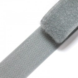 Контактная лента 25мм цвет Серый (велькро-липучка, на отрез)  в Туапсе